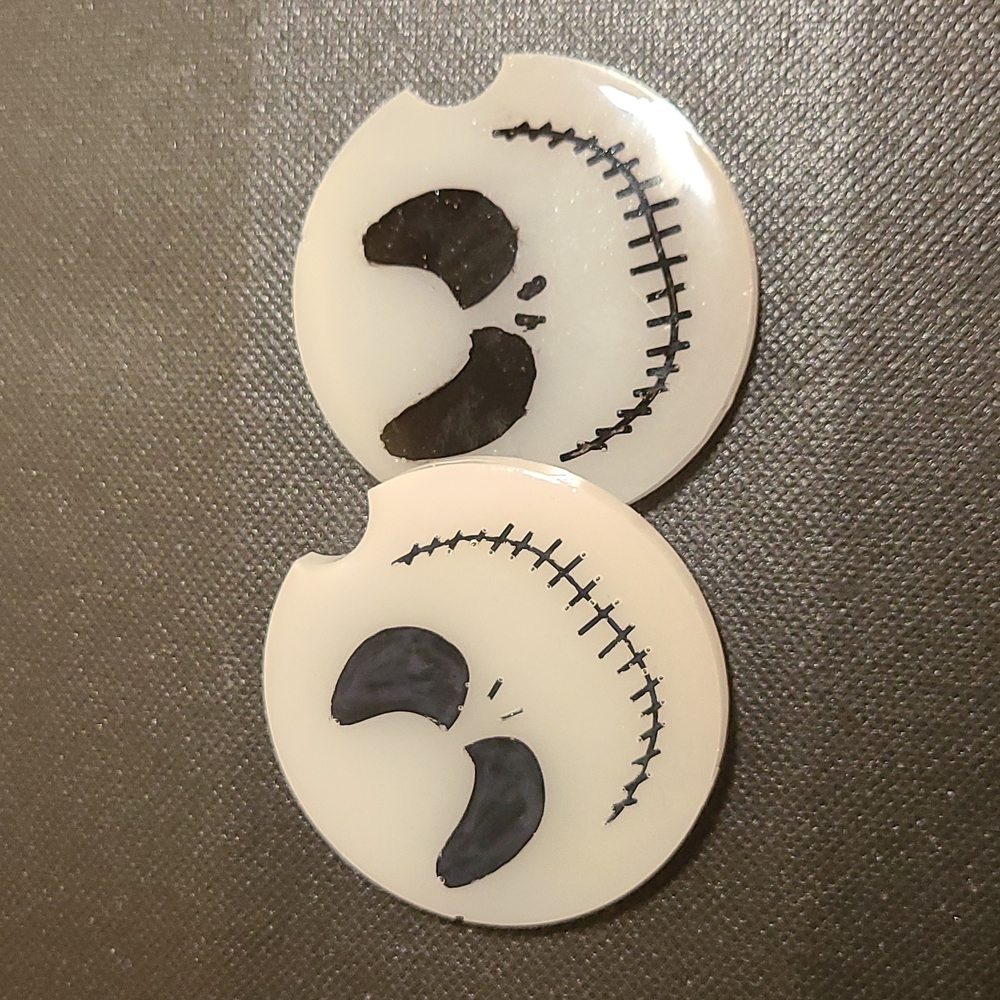 Set of 2 drink coasters for car